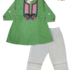 Baby Girl  Cotton Embroidered Kurti & Lace-Trimmed Pants Set (Ages 2–5 Years)