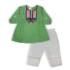Baby Girl  Cotton Embroidered Kurti & Lace-Trimmed Pants...